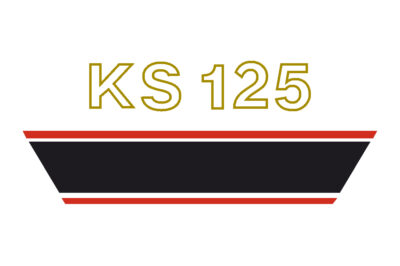 KS125 Zijdeksel Sticker Gouden Outline