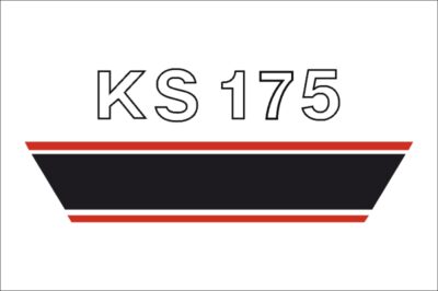 KS175 Zijdeksel Sticker Zwarte Outline