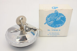 Cawi Benzinedop met Slot Chrome 40 mm 175/40