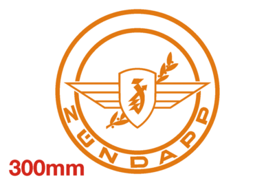 Zundapp Raam Sticker Oranje 300 mm