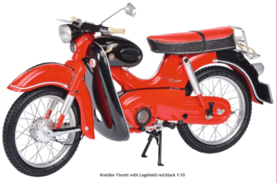 Schuco Kreidler Florett with Legshield Red-Black 1:10
