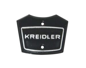 Kreidler Koplamphuis Plaatje + Logo  Antraciet Boven