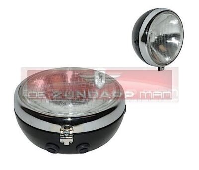 Koplamp Rond Compleet Zwart 517 / 529 / Kreidler
