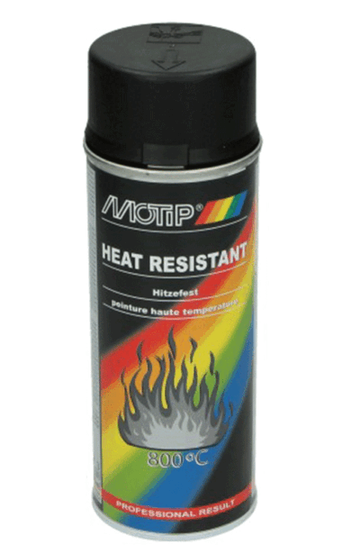Motip Spuitlak 400 ml Spuitbus Zwart Hittebestendig
