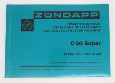 Onderdelen Catalogus C 50 Super 08/1974