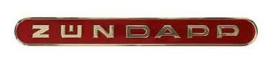 Tank Embleem Ovaal Aluminium Rood Goud 130 x 15.6 mm