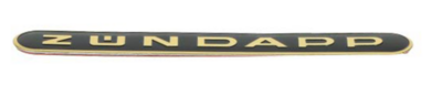 Tank Embleem Ovaal Aluminium Zwart Goud 130 x 15.6 mm