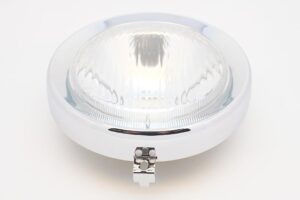 Koplamp Inbouw Unit Inclusief Fitting Ba20 Glas = 130mm Inbouwmaat = 175 Mm