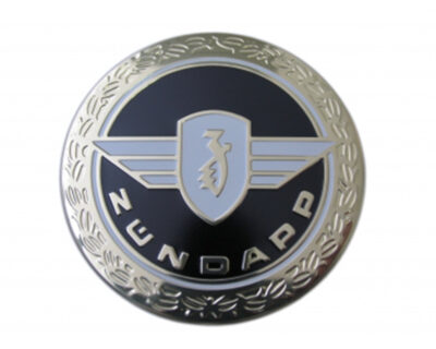 Tank Embleem Zwart – Goud Rond met Zundapp
