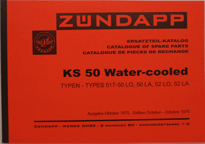 Onderdelen Catalogus Ks 50 Water-Cooled 517-50l0/La/52lo/La