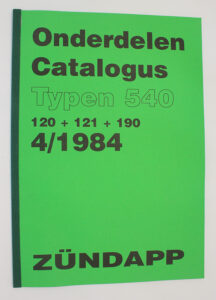 Onderdelen Catalogus 540-120/121/190