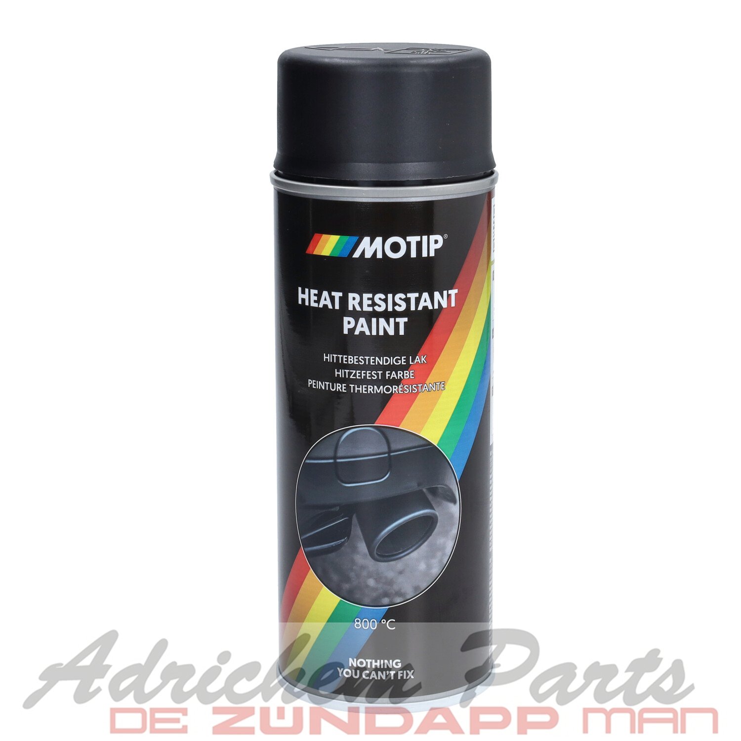 Motip Spuitlak 400 ml Spuitbus Zwart Hittebestendig